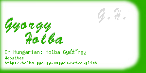 gyorgy holba business card